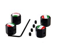 4pcs / Set Drapeau Italien Style vélo Moto Voiture Pneu Valve Valve Bouchons de la Tige pour Voiture/Moto, air étanche et Protection Votre Tige de Valve