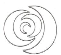 4pcs / Set Dream Catcher Hoop Metal Half Crescent Moon Macrame Craft Craft Soudé Hoop Diy Accessoires À Main