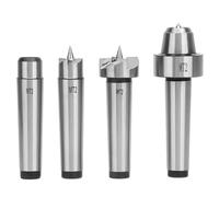 4Pcs Set MT1/ MT2 Spur Live Center Drive Spur Driver Dead C Enter with Wooden Case for Metalworking Wood Lathe Turning B