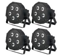 4pcs Set RGB 5x LED PAR Spot Projecteur Eclairage Scene Lumiere Controle DMX