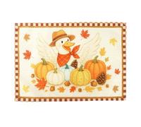 4pcs Sets de Table Thanksgiving, 45x30cm Sets de Table en Forme Feuille d'Érable Citrouille d'automne Accessoires Décoration pour Thanksgiving pour Fête Maison Décoration