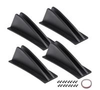 4PCS Shark Fin Rear Bumper Lip Diffuser Car Styling Kit for Use | High Strength ABS Material Design System, Streamlined Airflow Structure Feature, Sporty Appearance Upgrade Function, Vehicle Rear Bump