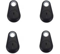 4pcs Smart GPS Bluetooth Anti-Lost Tracker alarme Autoportrait Noir