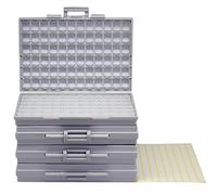 4PCS SMD SMT Resistor Capacitor 1206 0805 0603 Box Organizer Craft Beads Storage 144 Compartments for each box Expédier de Chine