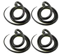 4pcs Snakes en caoutchouc réalistes 4, 26 pieds faux serpent en plastique effrayant jouet serpent jouet flexible pour les accessoires de jardin pour éloigner les oiseaux des accessoires d'Halloween ef