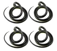 4pcs Snakes en caoutchouc réalistes 4, 26 pieds faux serpent en plastique effrayant jouet serpent jouet flexible pour les accessoires de jardin pour éloigner les oiseaux des accessoires d'Halloween ef