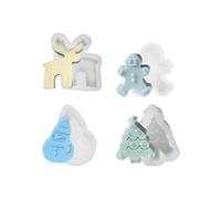 4pcs Snowman Moules De Silicone Plâtres