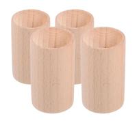 4Pcs Socles Cylindriques en Bois pour Huiles Essentielles, Supports Aromatiques pour Mariages Et Décorations Intérieures, Base Robuste en Bois Naturel