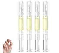 4PCS Soothing Cuticle Oil Pens for Nail Care, 5 Scents Nail Nutrient Oil, Moisturizing Cuticle Softener to Strengthen Dry & Damaged Nails, Nail Growth Brightener (Lemon)