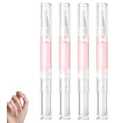4PCS Soothing Cuticle Oil Pens for Nail Care, 5 Scents Nail Nutrient Oil, Moisturizing Cuticle Softener to Strengthen Dry & Damaged Nails, Nail Growth Brightener (Peach)
