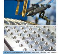 4Pcs Spiral Tip Taps Metric Thread M4x0.7 High Speed Steel 6542 Titanium Coated Tapping Repair Tool