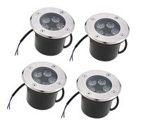 4PCS Spot Encastrable LED Exterieur - Lampe Jardin Enterré, 5W Spot LED Encastrable Extérieur, 85~265V Éclairage L'extérieur IP67 Étanche, Jardin Lampe Pour Jardins, Allées, Terrasses(Cold White Light