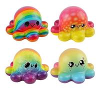 4Pcs Squishy Octopus 4.7 Pouces Kawaii Doux Rising Mignon Animaux Jumbo Squishies Jouets pour Garçons Filles Halloween Noël et Party