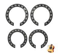 4pcs Sticker rosace guitar Rosace décorative bois guitar rosace incrustation guitare son trou decoration guitare son trou decoration Pour les pièces et accessoires de guitare classique acoustique
