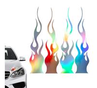 4pcs Stickers Flame - Sticker de la Voiture à Flamme | Décalcomanies côté Voiture Unique pour Les Sports de Course, Motos électriques, Planches à roulettes, Rayures, camions, Ordinateurs Portables et