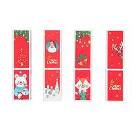 4PCS Style de Noël Forme Carrée DIY Tube de Rouge à Lèvres Vide Conteneur de Baume à Lèvres Tubes Cosmétiques pour DIY Brillant à Lèvres Baume pour le Corps Crayons Matériau ABS