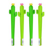 4pcs stylo neutre en forme de cactus stylo à bille roulante mignon 0,5 mm stylos gel noir à l'encre élégant et populaire
