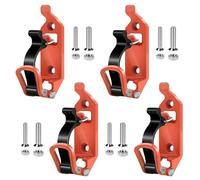 4PCS Support de Pelle pour Galerie de Toit, Supports de Pelle pour Barres de Toit, Supports de Montage Mural Pince en Caoutchouc Métallique pour Voiture, Camion, Bateaux (Orange)
