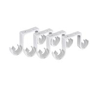 4pcs Support Mural réglable pour Tringle à Rideau Support de Tringle à Rideau au Plafond pour Barre à Rideaux Chambre Salon avec Vis