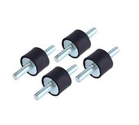 4pcs Supports d'Isolation M6 20 x 15, Keenso isolateur en caoutchouc anti-vibrations monte l'amortisseur de pompe à compresseur d'air avec vis