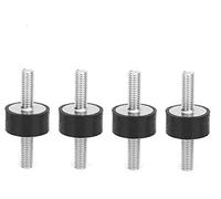 4pcs Supports en Caoutchouc M6, Anti Vibration Silent Bloc, Supports d'Isolation en Caoutchouc avec Vis pour Compresseur D'air, Moteur Diesel, Moteur à Essence, Pompe à Eau (vv20 * 10 M6 * 18)