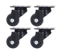 4Pcs Swivel Caster, 2in Nylon Wheel Dual Bearing Caster, 300kg Heavy Duty Low Noise Cart Wheel Set with Steel Plate Mounting for Trolley, Warehouse, Hotel and Airport Use