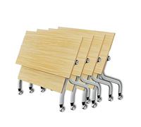 4PCS Table De Conférence Pliante, Table De Formation Mobile À Plateau Rabattable Avec Roulettes Silencieuses, Structure Métallique Pour Bureau Ou Salle De Réunion, Gain De Place(63*23.6*29.5in)