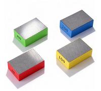 4pcs Tampons de Polissage ¨¤ la Main en Diamant, Blocs de Pon?age, Blocs de Pon?age pour Meulage de Meulage de Verre de Carreaux de C¨¦ramique de Pierre, 60# 100# 200# 400#
