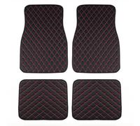 4pcs Tapis de Sol en Cuir pour Voiture, pour Toyota Harrier 2003-2013, UX30 Imperméable et Anti-poussière, Facile à Nettoyer, adapté Toutes Saisons,A Black Red