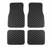 4pcs Tapis de Sol en Cuir pour Voiture, pour Toyota Prius α 5-Seater May 2011-March 2021 Imperméable et Anti-poussière, Facile à Nettoyer, adapté Toutes Saisons,B Black White