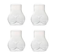 4PCS Tasse A Cafe - 450ML Verre A Eau - Mug, Verres En Verre 3D En Forme De Corps, Verres À Bière, Verress À Whisky, Verress Transparents Amusants, Verreses À Cocktail/tasse À Café, Tasse Créative(Tra