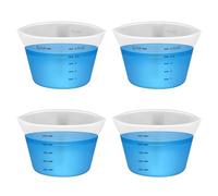 4pcs Tasse à Mesurer Lessive, 125ml Tasses à Mesurer en Silicone Tasses à Mesurer les Liquides Réutilisable Tasse à Mesurer, Plus de Désordre ou de Fuites pour Salle de Bain Dortoir