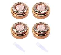 4pcs têtes de rechange pour épilateur facial avec 2 brosses de nettoyage, outil de remplacement d'épilation pour les lèvres, le menton et les joues des femmes (uniquement pour la 1ère génération)