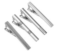 4pcs Tie Set Elegant Coldie Bar Clips Men Hen Strong Spring Uplers Liens Accessoires pour Les événements commerciaux Officiels