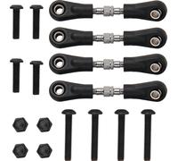 4pcs tige de direction ensemble de tige en métal noir pour 1 1 \ 10 RC Flat Carersatz accessoires (4655 mm)