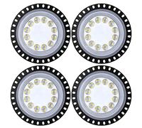 4PCS UFO Lampe industrielle LED 50W, 5000LM High Bay Lumière éclairage d'atelier 6500K Blanc Froid Projecteur Exterieur Interieur industrielle UFO Lamp pour Garage Atelier Gymnase