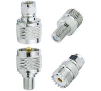 4PCS UHF à F Connecteur Kit PL259 SO239 UHF à F RF Adaptateur Coaxial pour TV antenna RG - 6 Cable Wireless LAN Devices Wi - Fi radios externes Antenna