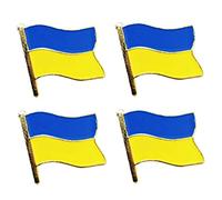 4pcs Ukraine Drapeau Pin Pin Broches Badge Amitié Support Ukraine Cadeau pour Hommes Femmes