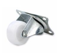 4PCS Universal Swivel Casters 1.5" Wheels Castor White PP Nylon Dual Roller Bearing Wheel for Platform Trolley Chair(1.5 Inch)