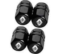 4PCS Valve Pneu Voiture pour Renault Koleos Kadjar Talisman Captur Espace Clio Megane, Résistant à la Corrosion Bouchon de Valve Voiture, Noir