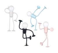 4PCS Veilleuse De Sport Drôle, 3,8x3,8x17cm Ventouse Forme Diy Veilleuse, Ventouse Night Light De Forme Diy, Mignonne Originale Flexible Lampe De Chevet, Pour Les Chambres, Salles De Bain, Couloirs