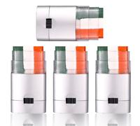 4pcs Vert Blanc Orange Bâton Maquillage Visage, Fusionnable 3 Couleurs Maquillage Visage pour Événements Sportifs & Festival Irlandais St. Patrick Football Baseball Soccer Adultes Athlètes