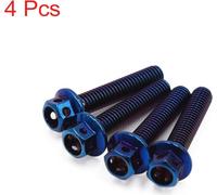 4pcs vis à tête hexagonale m6x30mm boulons hexagonaux pour moto fixation Alliage Titane Coloré