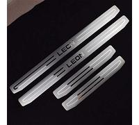 4Pcs Voiture Acier Inoxydable Seuils Porte Pour SEAT LEON 2014-2018 seuil de portière extérieur Bienvenue PÉDale en Acier Inoxydable Voiture Styling Accessoires