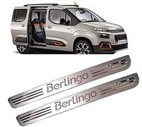 4PCS Voiture Barres De Seuil De Porte en Acier Inoxydable pour Citroen Berlingo B9 MK2 II 2008-2019,Protecteur De PéDale De Seuil De Porte,Plaques De Protection,Pédale de Bienvenue Anti-Rayures
