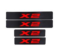 4Pcs Voiture Barres De Seuil De Porte en Carbon Fiber pour B-MW X2, Plaques De Protection De Seuil De Porte Extérieure Accessoires Pédale Protecteur