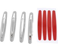 4pcs voiture bord de la porte Guards bande de couverture de garniture coin pare-chocs anti -collision rayures protecteur gris