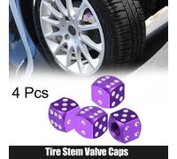 4pcs Voiture Pneu Valve Poussière Bouchons Roue Valve Couvre Aluminium Alliage Mauve
