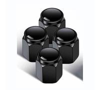 4Pcs Voiture Pneus Valve Capuchon, pour Porsche 718 Boxster 2025 Antipoussière Anti-Fuite Antivol Résistant Corrosion Valve Caps, Car Accessories,A-Black