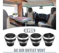 4pcs Voiture Tableau Bord Air Conditionnement Déflecteur Sortie 48mm ABS Noir